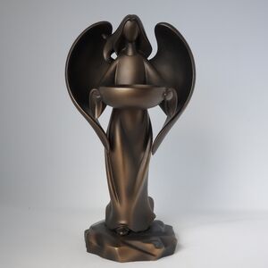 PartyLite Bronze Angel Tea-light Candle Holder Holy Night Angel
